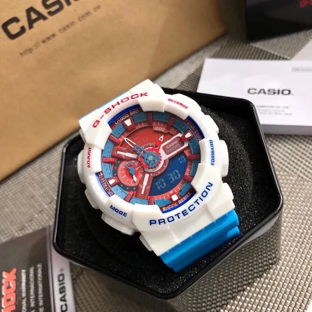 Casio GA-110 Red Blue White