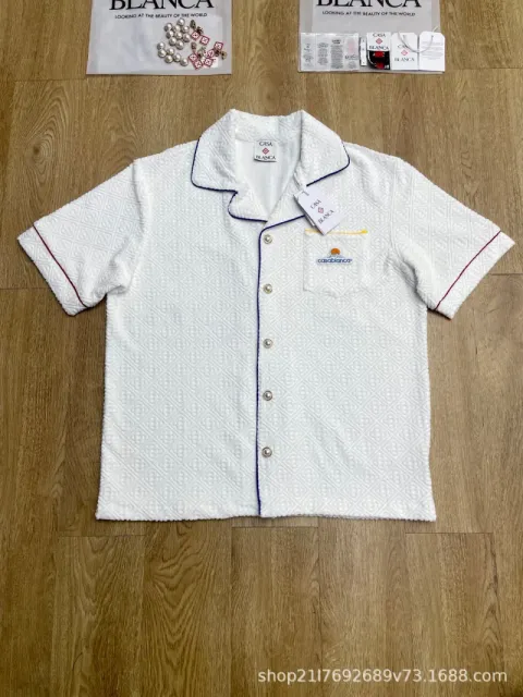 Casablanca Pajama Shirt Quilted Diamond Pattern
