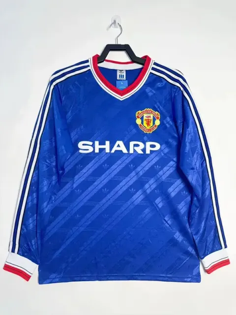 86-88 manchester united second away long sleeves