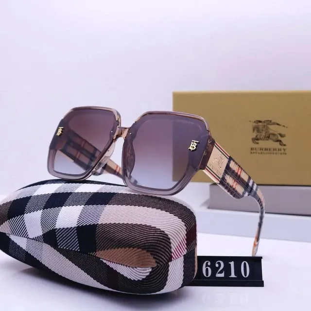 Burberry Square Sunglasses Checkered Temple