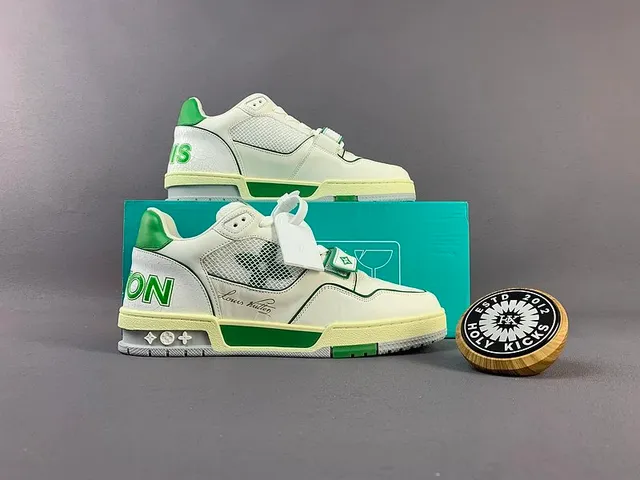 Off-White Low Top Green and White