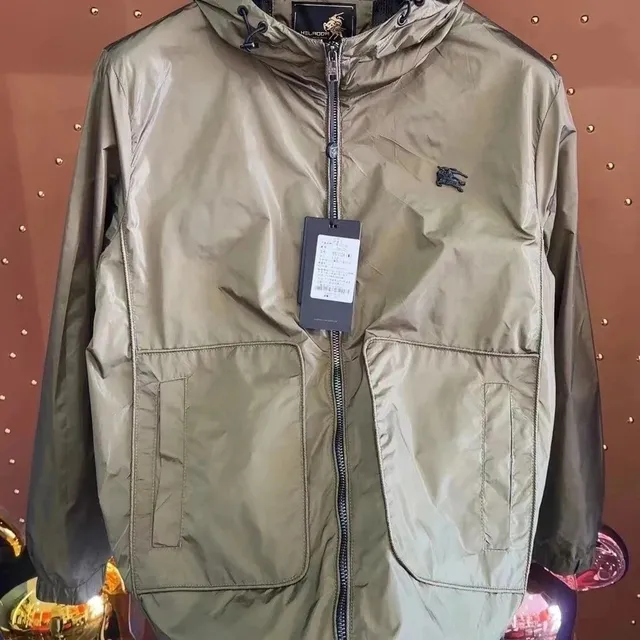 Burberry Hooded Windbreaker Olive Beige
