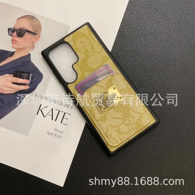 Coach Phone Case with Cardholder Signature C Print