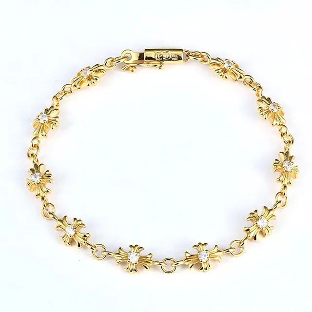 金色白钻手链16cm