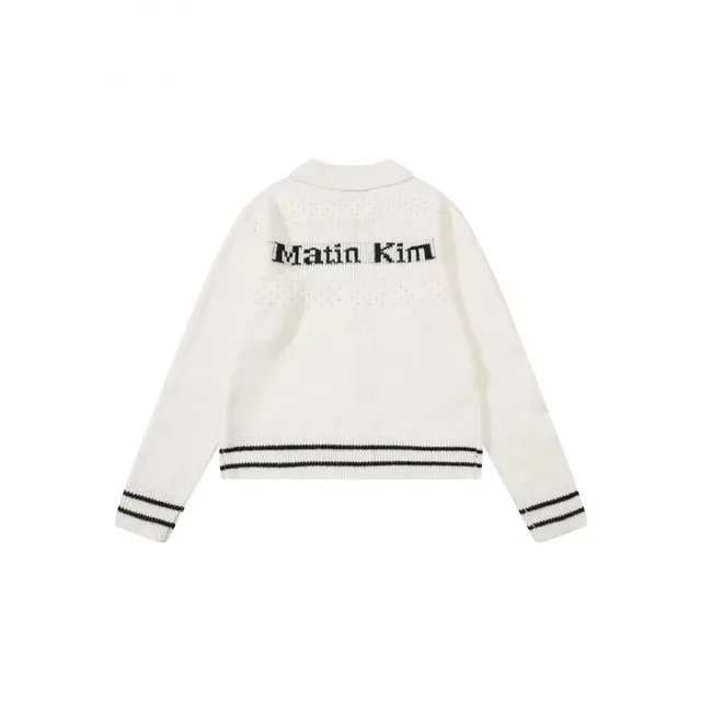 Knit Cardigan Matin Kim Logo Back