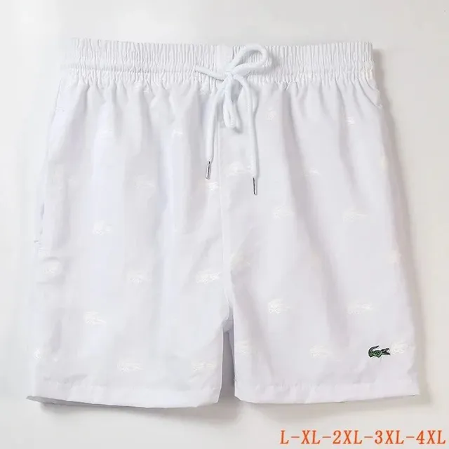 Lacoste Logo-Print Shorts All-Over Croc Print