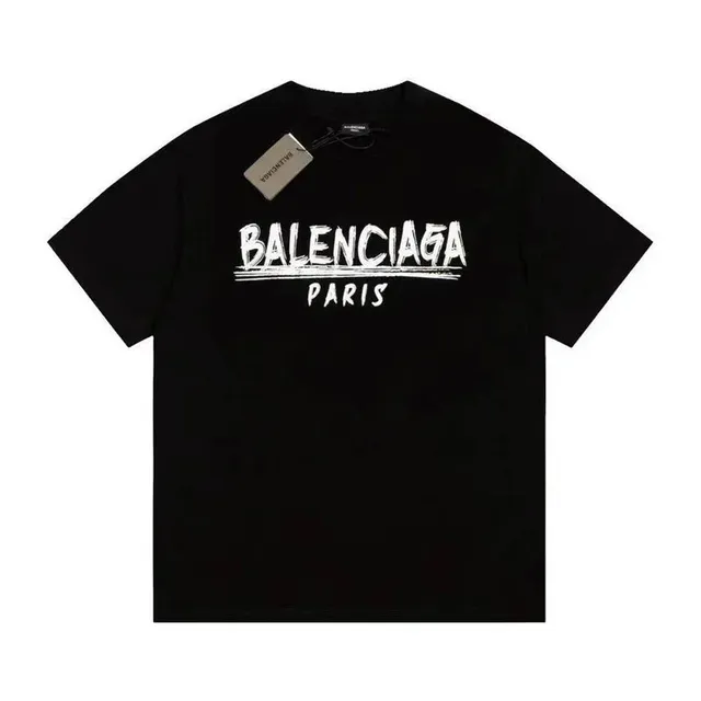 Balenciaga Logo T-Shirt Brushstroke Print