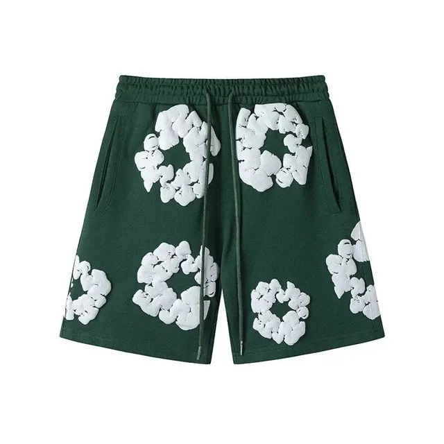 Off-White Printed Shorts 3D Flower Motif