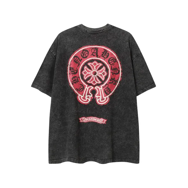 Chrome Hearts T-Shirt Acid Wash with Cross Logo