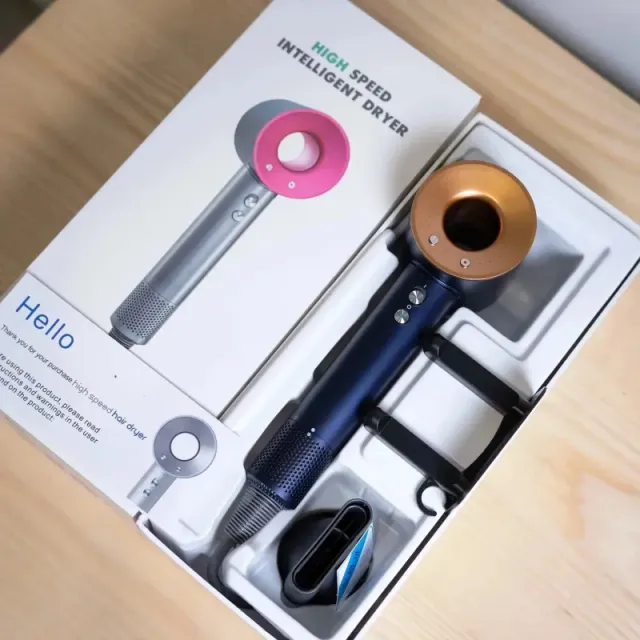 Dyson High Speed Intelligent Dryer Navy with Gold Nozzle