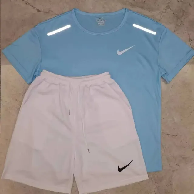 Nike T-Shirt and Shorts Set Reflective Stripe