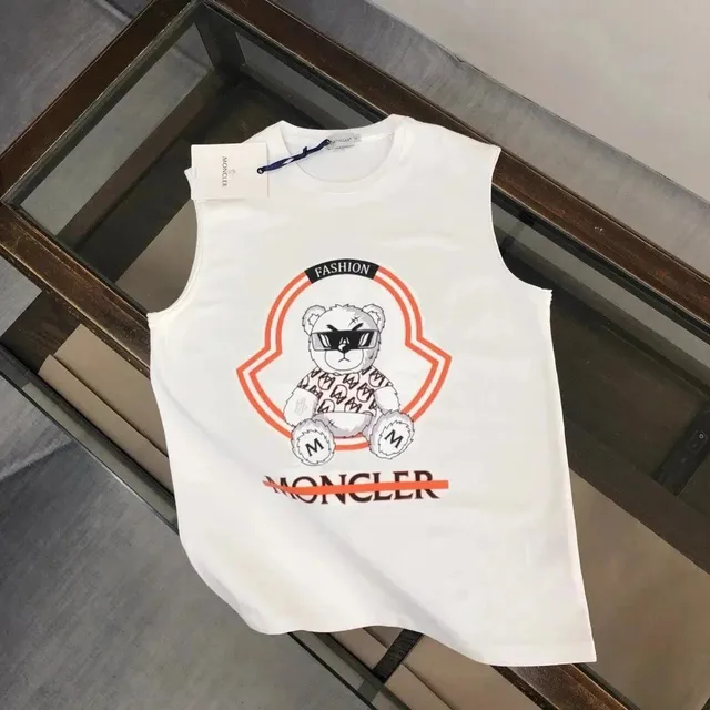 Moncler Sleeveless Tee Bear Logo Print