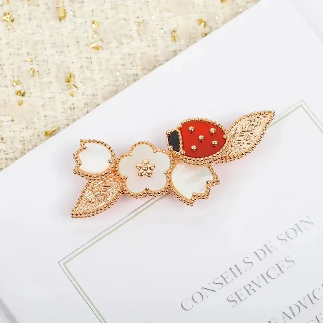 Van Cleef & Arpels Lady Dior Brooch Ladybug and Floral Motif
