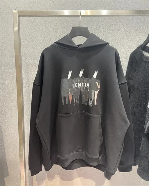 Balenciaga Hooded Sweatshirt LENCEA Graphic Print