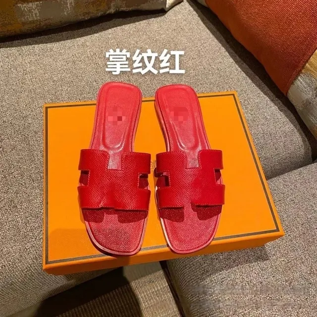 Hermès Oran Sandal Palm纹 Red