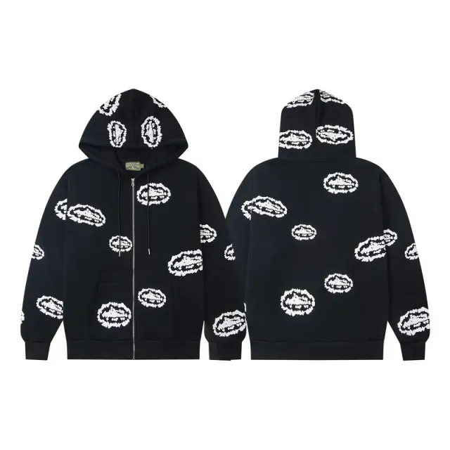 Corteiz Zip-Up Hoodie Cloud Print