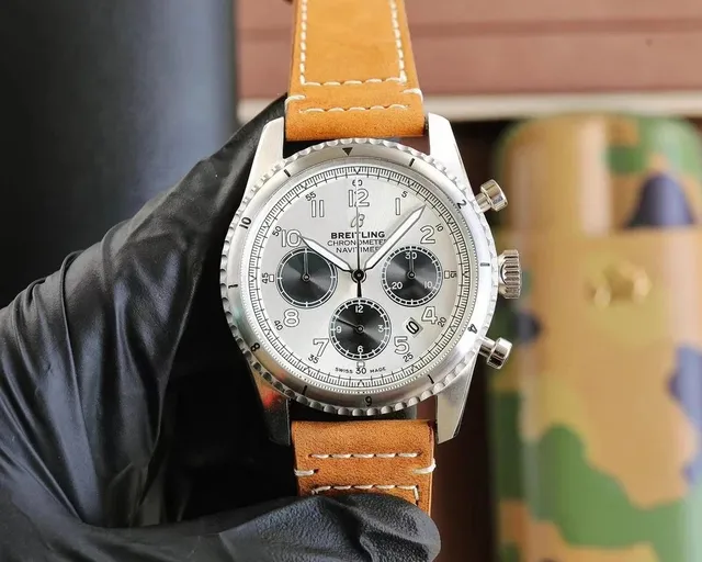 Breitling Navitimer Chronometre Steel with Tan Leather Strap