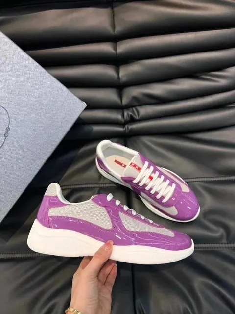 Prada Re-Nylon Trainer Violet Patent