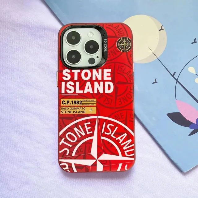 Stone Island Phone Case Compass Logo Print