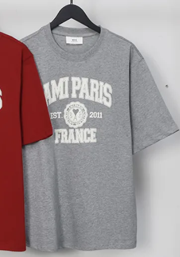 College Tee AMI Paris Arch Logo