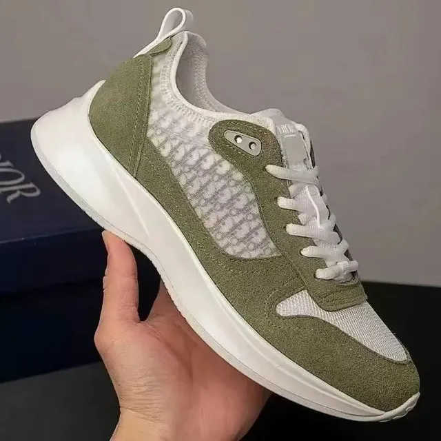 Dior B22 Olive Green and White