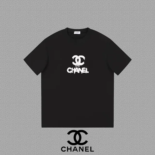 Chanel Logo T-Shirt Distressed CC