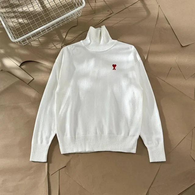 Amiri Turtleneck Sweater Red Heart Logo