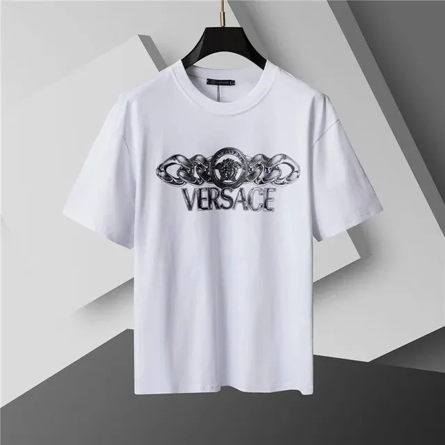 Versace Graphic T-Shirt Medusa Chain Print