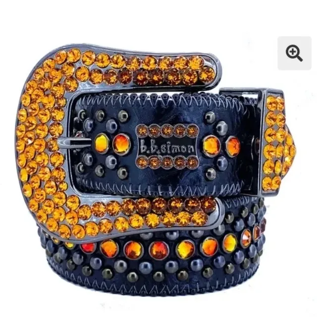 B.B. Simon Embellished Belt Crystal-Set