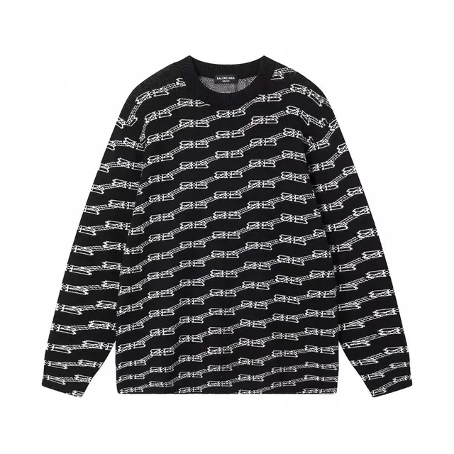 Balenciaga Knit Sweater Chain Print