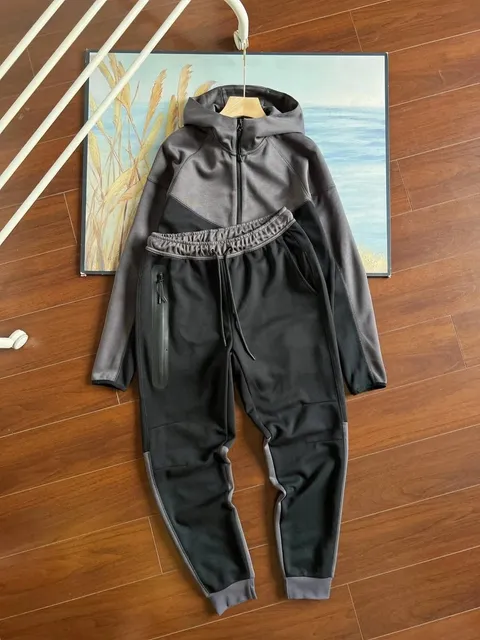 Black and dark gray suit