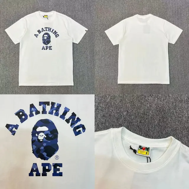 BAPE College Logo Tee Camouflage Ape Head