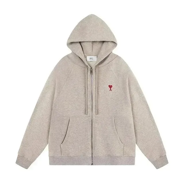 Amiri Zip-Up Hoodie Heart Logo