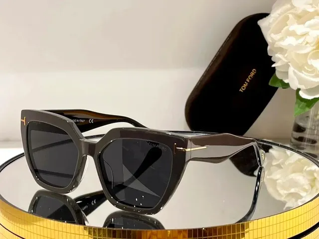 Tom Ford Sunglasses Acetate Frame with Gold Accents