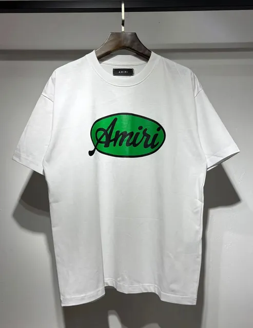 Amiri Oval Logo Tee Green Oval Logo