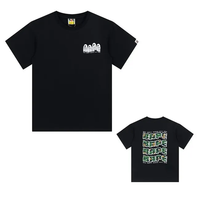 BAPE Short-Sleeve T-Shirt Ghost Logo Print