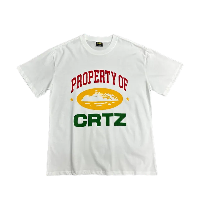 Corteiz Property of CRTZ Tee Red Green Yellow Graphic