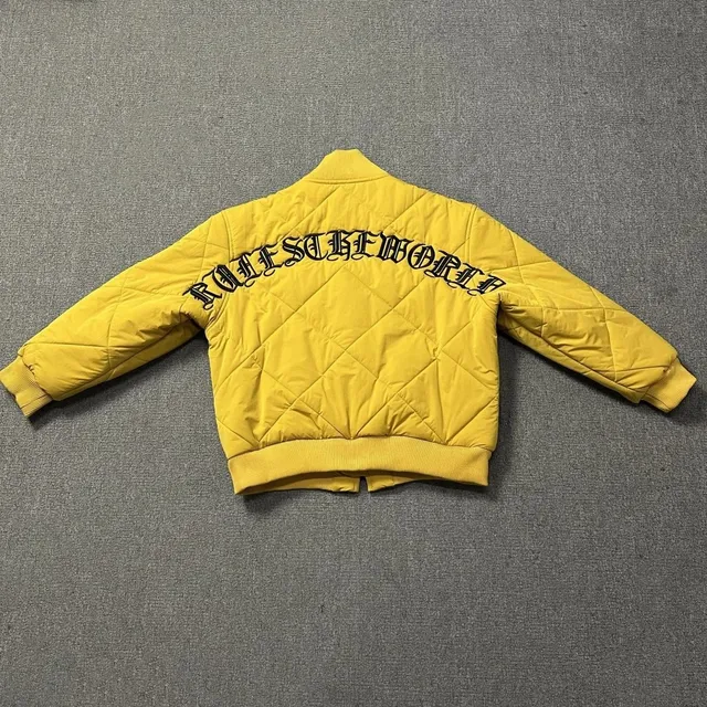 Broken Planet Quilted Bomber Jacket Gothic Logo