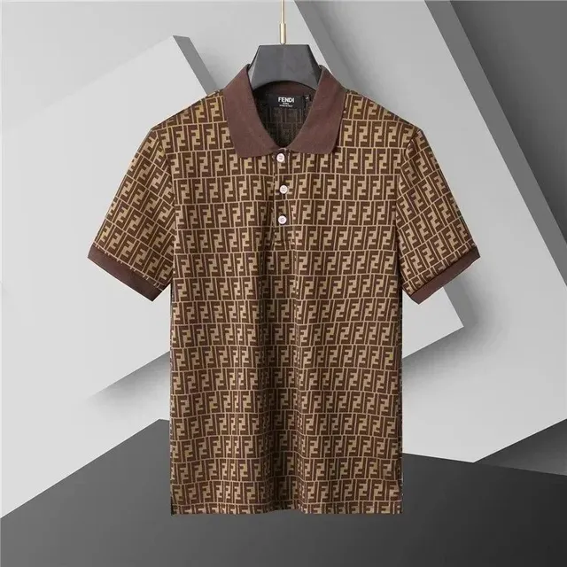 Fendi Polo Shirt FF Logo Print