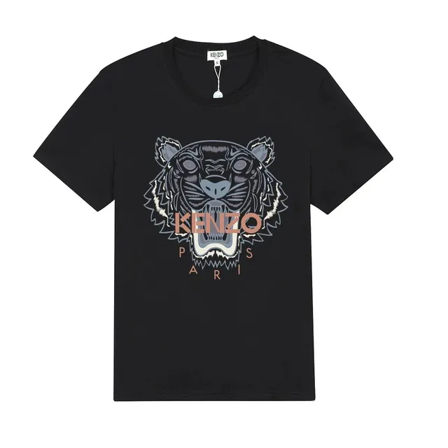 Kenzo Tiger Graphic Tee Black with Tiger Print
