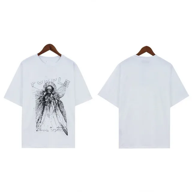 Graphic T-Shirt Purple Angel Print