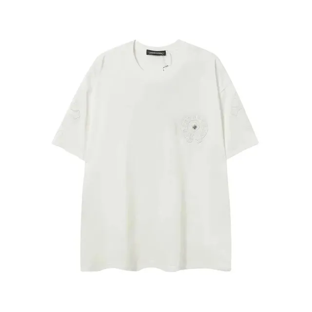 Chrome Hearts Short-Sleeve T-Shirt Embroidered Logo