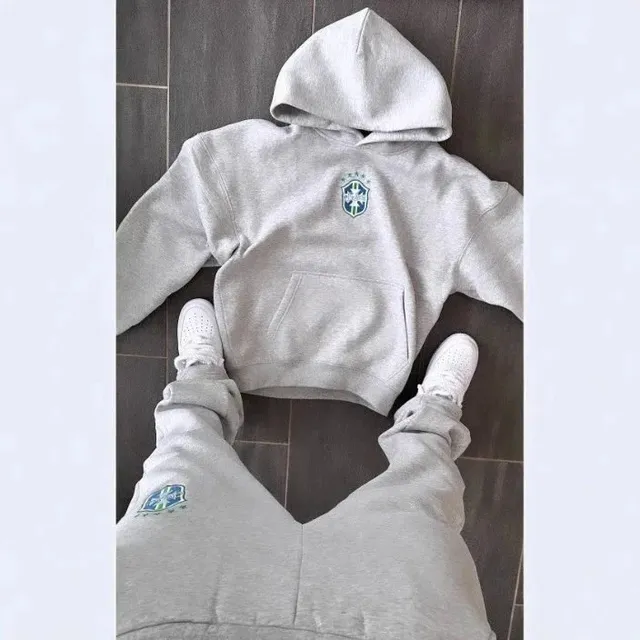Brazil National Team × Adidas Hoodie and Joggers Set Brazil CBF Crest