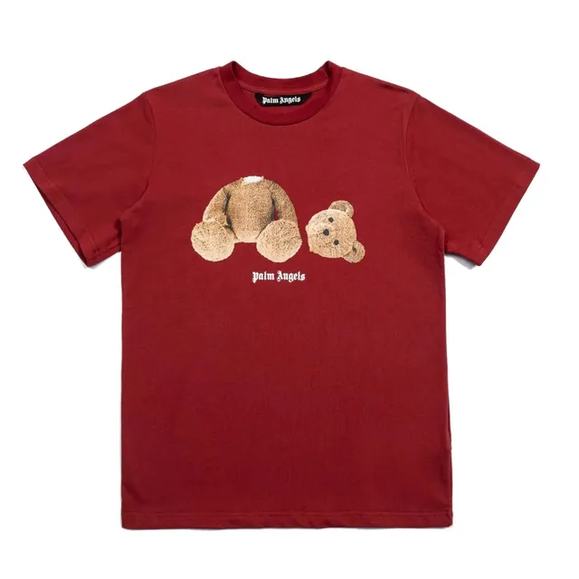 Palm Angels Teddy Bear Tee Brown Bear Print