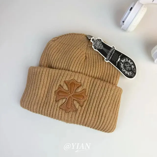 Chrome Hearts Cross Beanie Leather Cross Patch