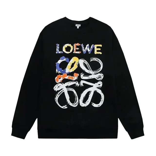 Loewe Cotton Sweatshirt Multicolor Anagram Print