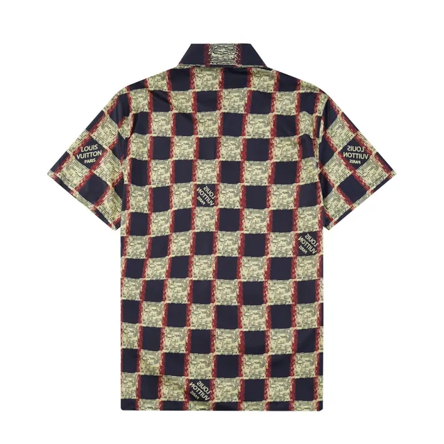 Louis Vuitton Checkered Shirt Logo-Print Checkerboard