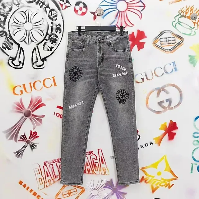Chrome Hearts Jeans Embroidered Logo