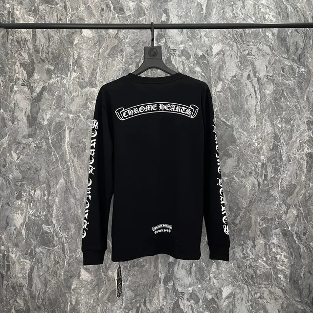 Long Sleeve Tee Chrome Hearts Logo Print