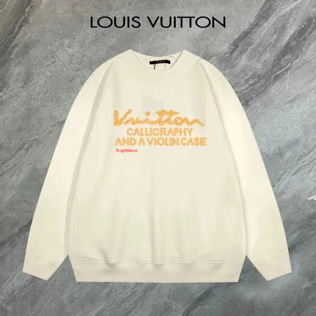 Louis Vuitton Crewneck Sweatshirt Calligraphy and a Violin Case